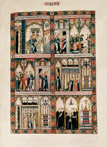 Miniatures Dedicated to Saint Mary and Her Miracles, from Las Cantigas de Santa María (Songs of Saint Mary), Fol. 156 by Catalan School