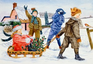 Children Playing in the Snow