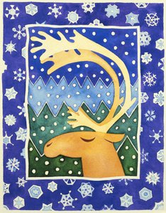 Reindeer and Snowflakes