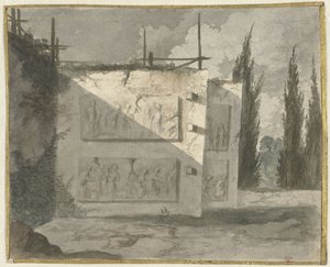 Landscape with Wall and Bas-Reliefs by Cavalier Cosse