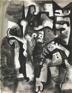 Figure Composition, c.1951 by Caziel Caziel