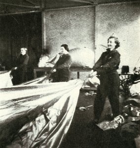 Repairing Barrage Balloons, c1943 by Cecil Beaton