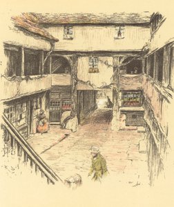 The New Inn, Gloucester by Cecil Charles Windsor Aldin