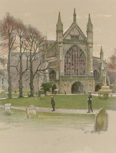 Winchester Cathedral by Cecil Charles Windsor Aldin