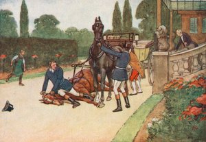 York Promptly set himself down Flat on her Head to Prevent her Struggling