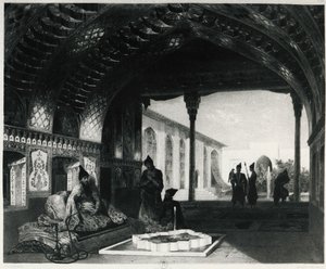 The Hall of Mirrors in the Palace of the Sardar of Yerevan, by Celestin Francois Nanteuil (1813-1873), Armenia by Celestin Francois Nanteuil