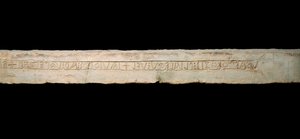 Celtic Art: Tribute to the deities. Graveed inscription in Celtic alphabet (Ogham) from the region of Como, Italy