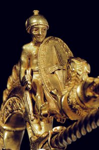 Highly Important La Tene Warrior Fibula (detail)