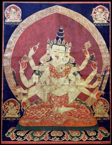 Guhyasamaja Akshobhyavajra Thanka, 17th century by Central Asian Art.