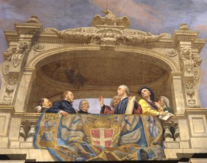 Macchiavelli, A. Gentili, Pier Capponi and Cavour (detail) by Cesare Mariani