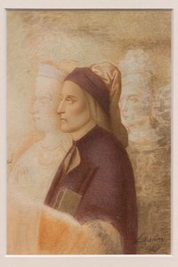 Portrait of Dante, by Cesare Mussini, about 1844