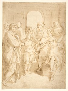 David anointed by Samuel by Cesare Nebbia