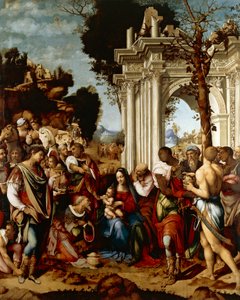 Adoration of Magi by Cesare da Sesto