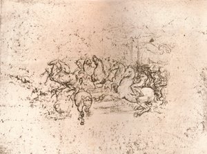 Copy of part of the cartoon of the Battle of Anghiari by Cesare da Sesto