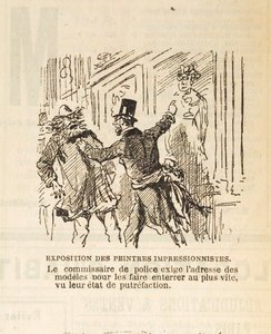 The police commissioner demands the address of the models to bury them, 1877