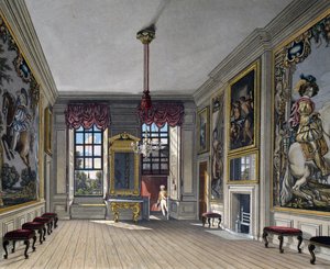 Audience Hall of Queen, Engraving by William James Bennett, From The History of the Royal Residences