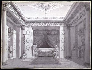 Design for an Empire Bedroom by Charles (attr. to) Percier