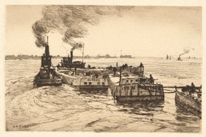 Canal Boats and Tugs by Charles A. Platt