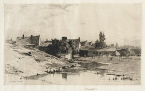 Old Houses near Bruges by Charles Adams Platt