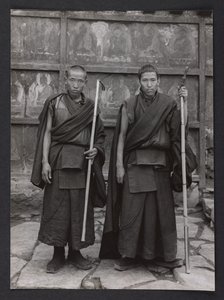 Two Dob-Dobs, or Fighting Monks, Holding Their Staves by Charles Alfred Bell