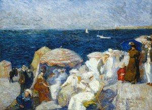 On the Beach, Dieppe by Charles Andre Fridit