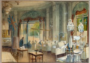View of the Large Room of the British Hospital at Hotel Astoria by Charles Andre Igounet de Villers