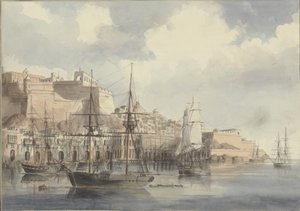 View at Malta by Charles Andrew Dyce