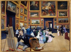 Interior View of the Musee des Beaux Arts de Rouen by Charles Angrand