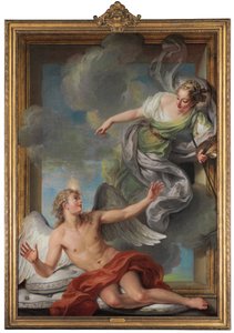 Awakening Sleeping Genius by Charles Antoine Coypel