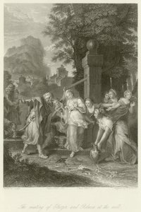 The meeting of Eliezer and Rebecca at the well by Charles Antoine Coypel