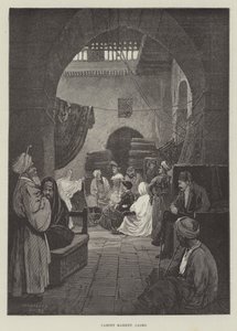 Carpet Market, Cairo by Charles Auguste Loye