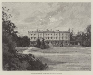 Hughenden Manor, Back View and Private Gardens by Charles Auguste Loye