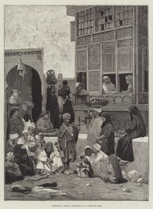 Sketches in Egypt, Courtyard of a House at Cairo