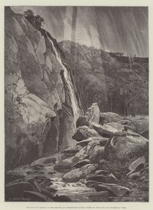 The Falls of Dargle, in the Grounds of Powerscourt House, visited by the Duke and Duchess of York