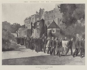 The Funeral of Mr Gladstone, the Procession leaving Hawarden Castle by Charles Auguste Loye