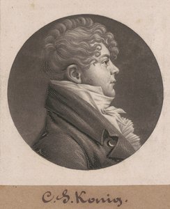 Christian Simon Konig by Charles B. J. Févret de Saint Mémin