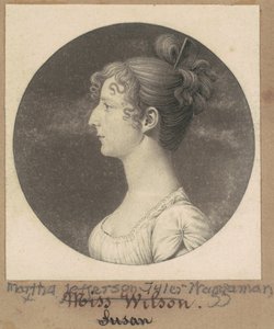 Martha Jefferson Tyler Waggaman by Charles B. J. Févret de Saint Mémin
