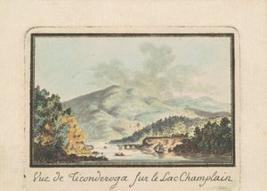 View of Ticonderoga from Lake Champlain by Charles B. J. Févret de Saint Mémin