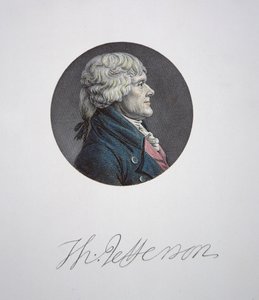 Thomas Jefferson (1743-1826) by Charles Balthazar Julien Févret de Saint Mémin
