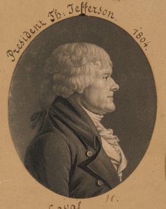 Thomas Jefferson by Charles Balthazar Julien Févret de Saint-Mémin