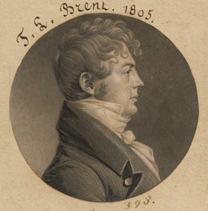 Thomas Ludwell Lee Brent by Charles Balthazar Julien Févret de Saint-Mémin