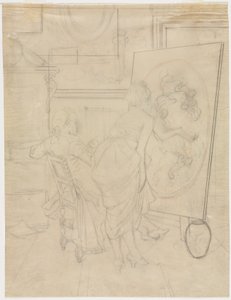 Cartoon for The Opinion of the Model by Charles Bargue