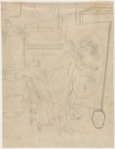 Cartoon for The Opinion of the Model by Charles Bargue