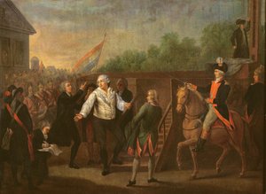 Louis XVI at the Foot of the Scaffold, 21st January 1793 by Charles Benazech