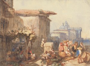 A Market Scene in Venice