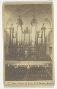 Great Organ, in Music Hall, Boston, Mass by Charles Bierstadt