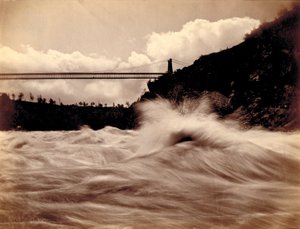 The Rapids, Below the Suspension Bridge by Charles Bierstadt