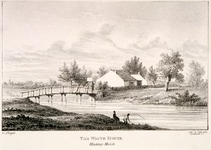 The White House on the banks of the River Lea, Hackney Marsh, London by Charles Bigot