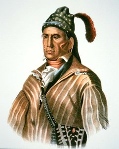 Menawa, chief of the Creek people, from a painting of 1826 by Charles Bird (after) King