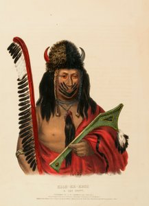 Kish-ke-kosh, A Fox Brave, from History of the Indian Tribes of North America